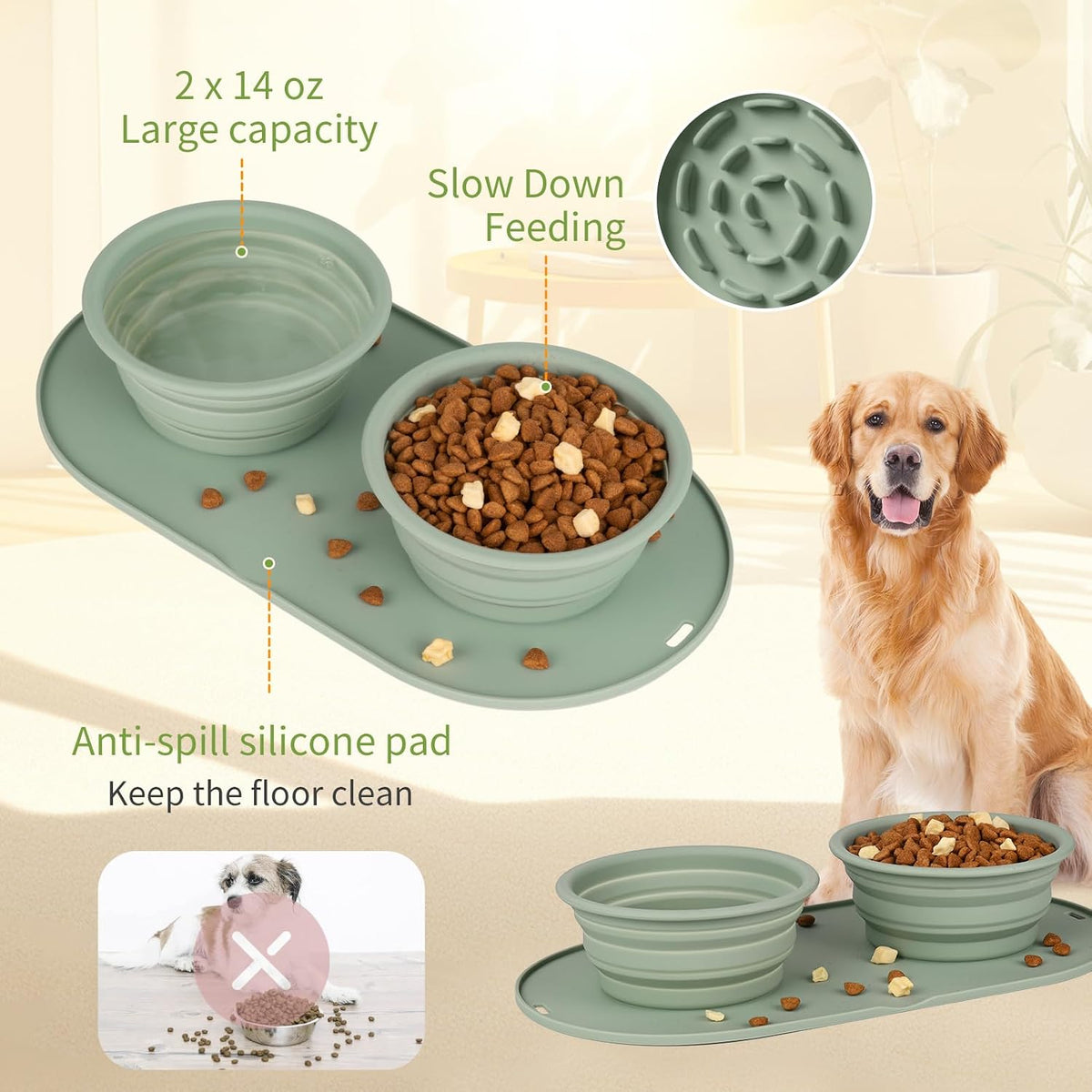 Collapsible Slow Feeder Bowl – photo 4