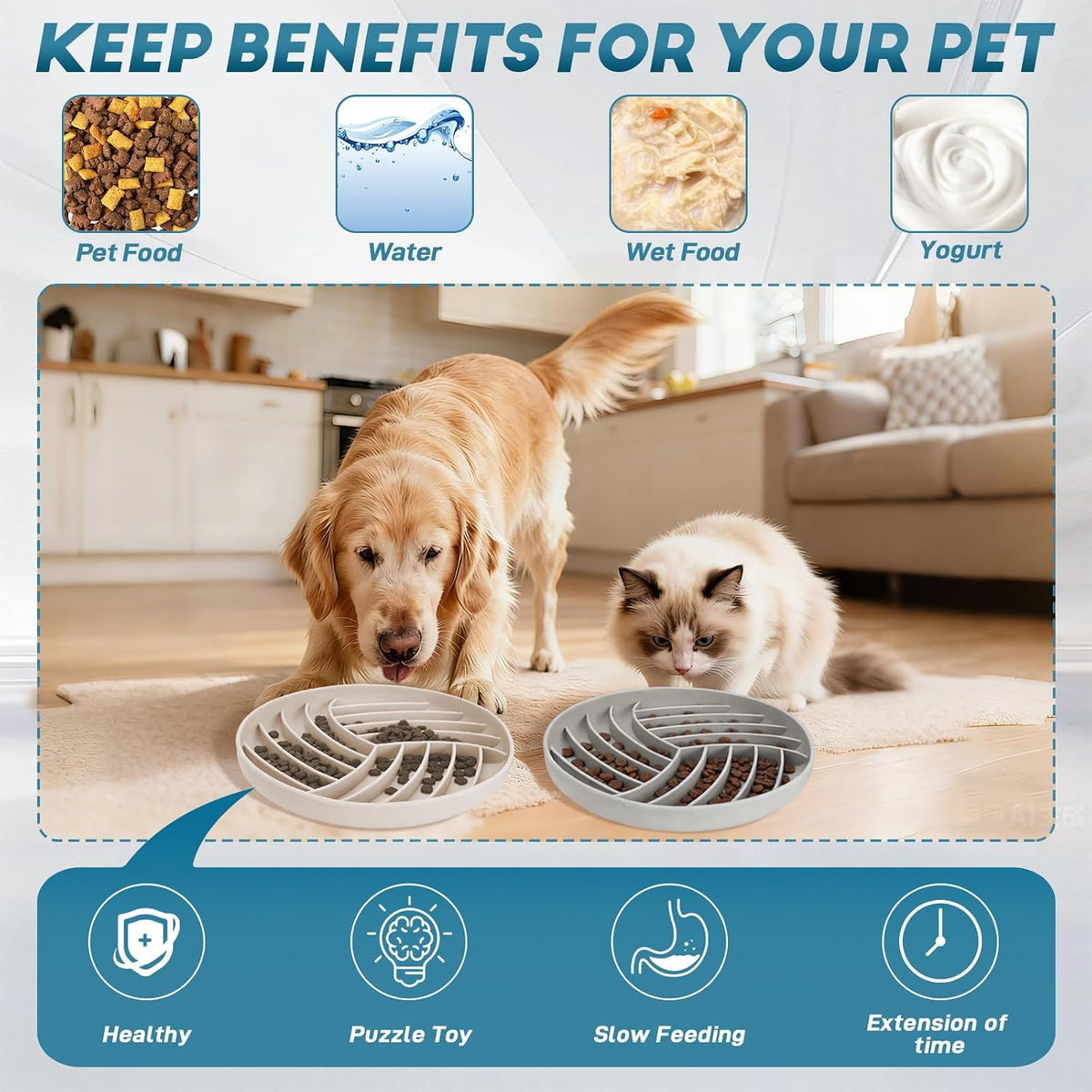 Slow Feeder Dog Bowl Set – photo 8