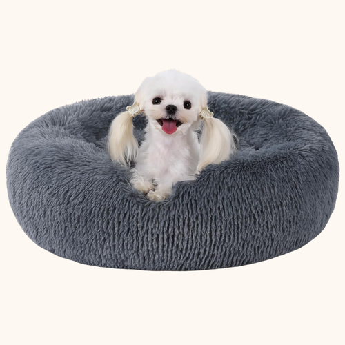 Calming Cat Bed – 23" Donut Bed for Cats & Small Dogs up to 25 lbs, Machine Washable