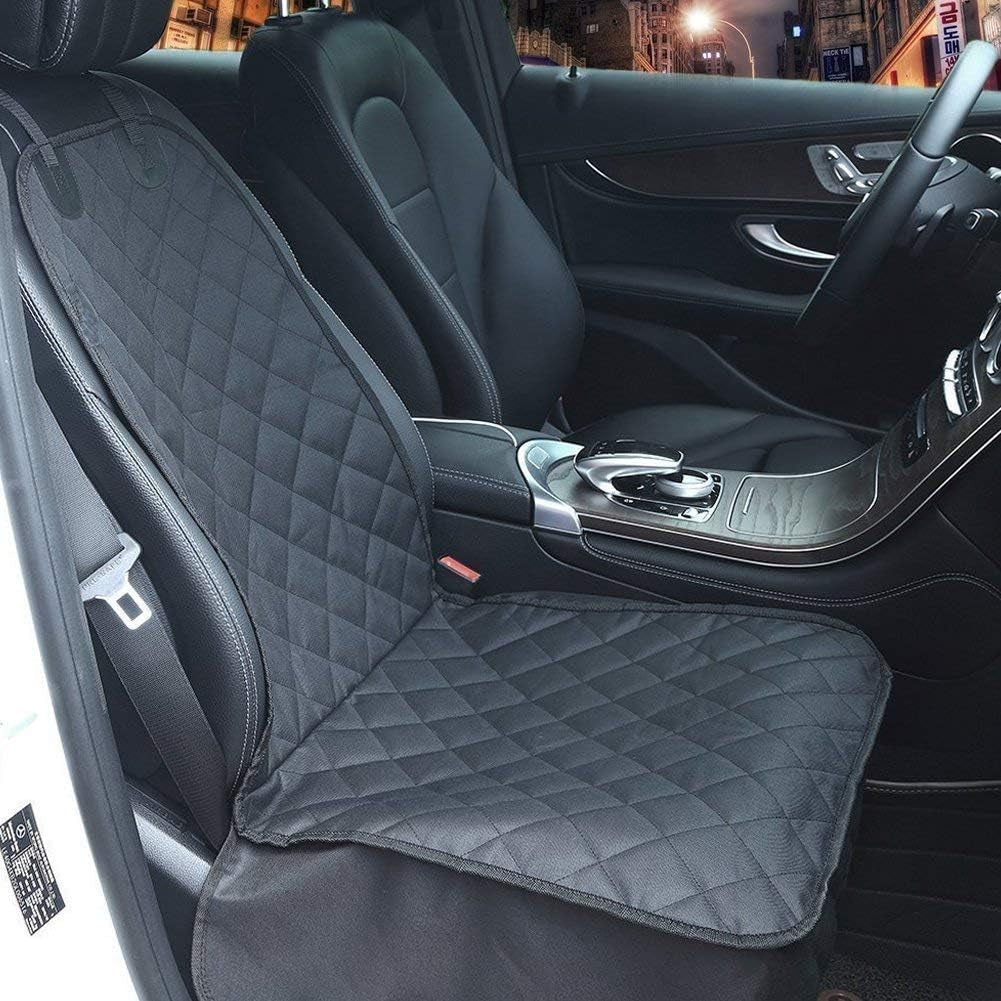 Dog Front Seat Cover – Waterproof Heavy-Duty 600D Oxford, Non-Slip, 2-Pack (Black)