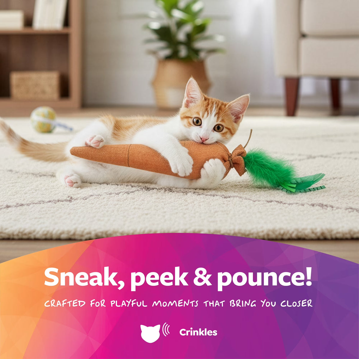Catnip Carrot Cat Toy – photo 3