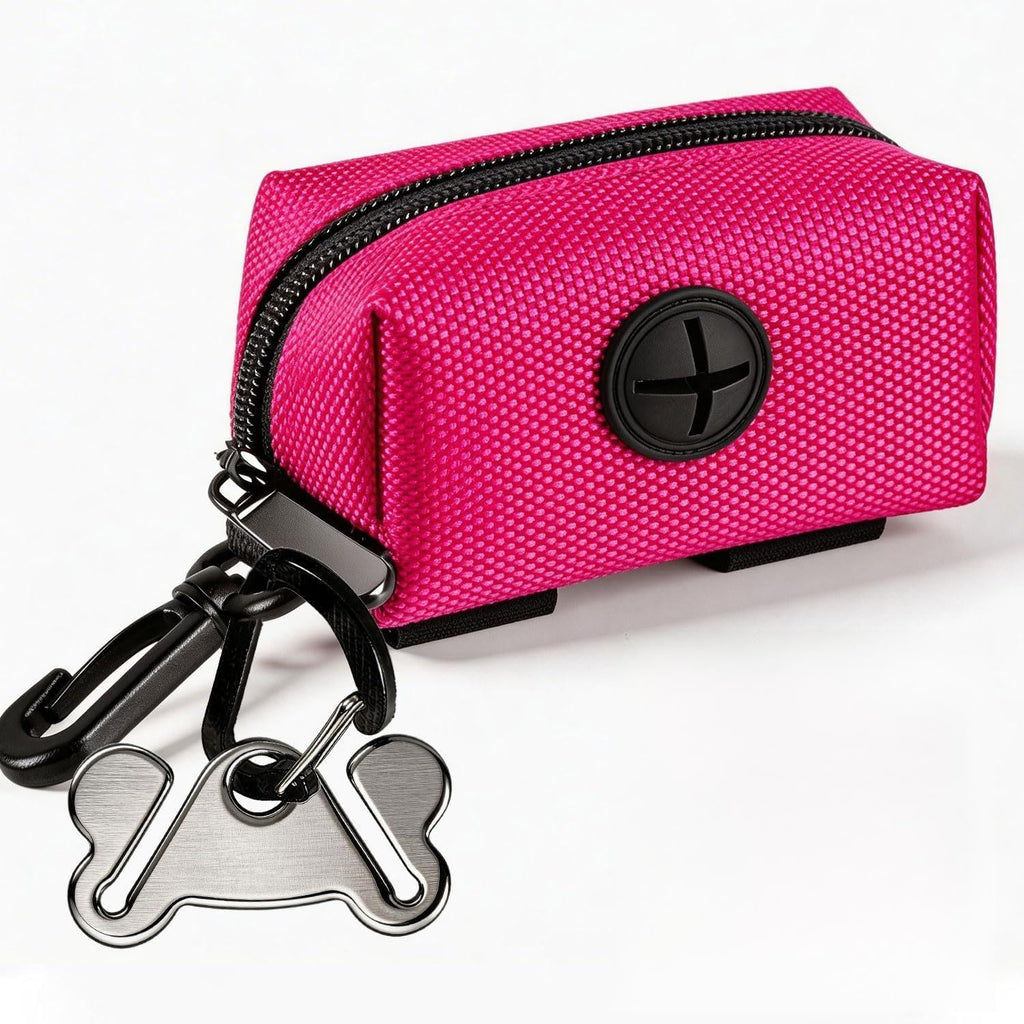 Poop Bag Holder for Leash – 1 Count (Pack Of 1) 1Pc Pink