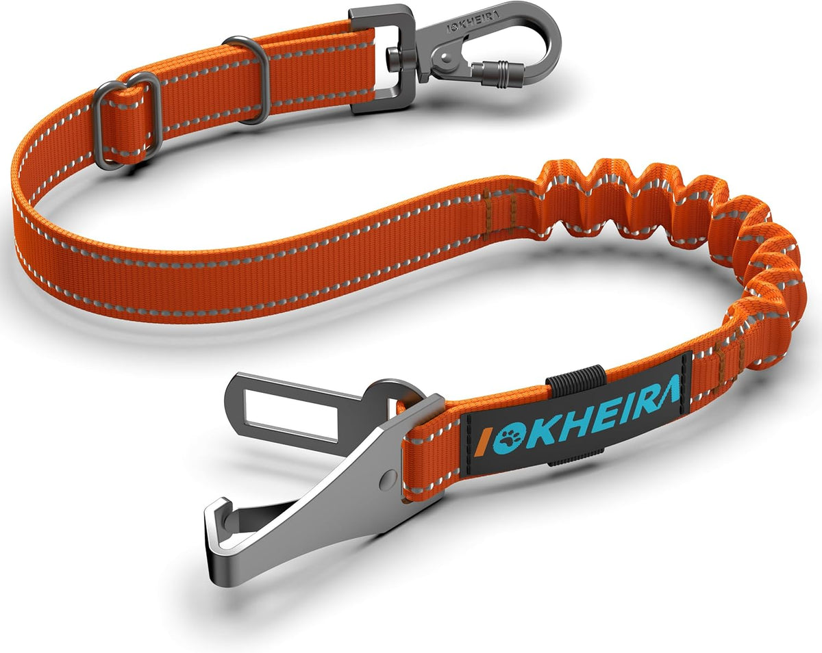 3-in-1 Dog Seatbelt Harness – Orange