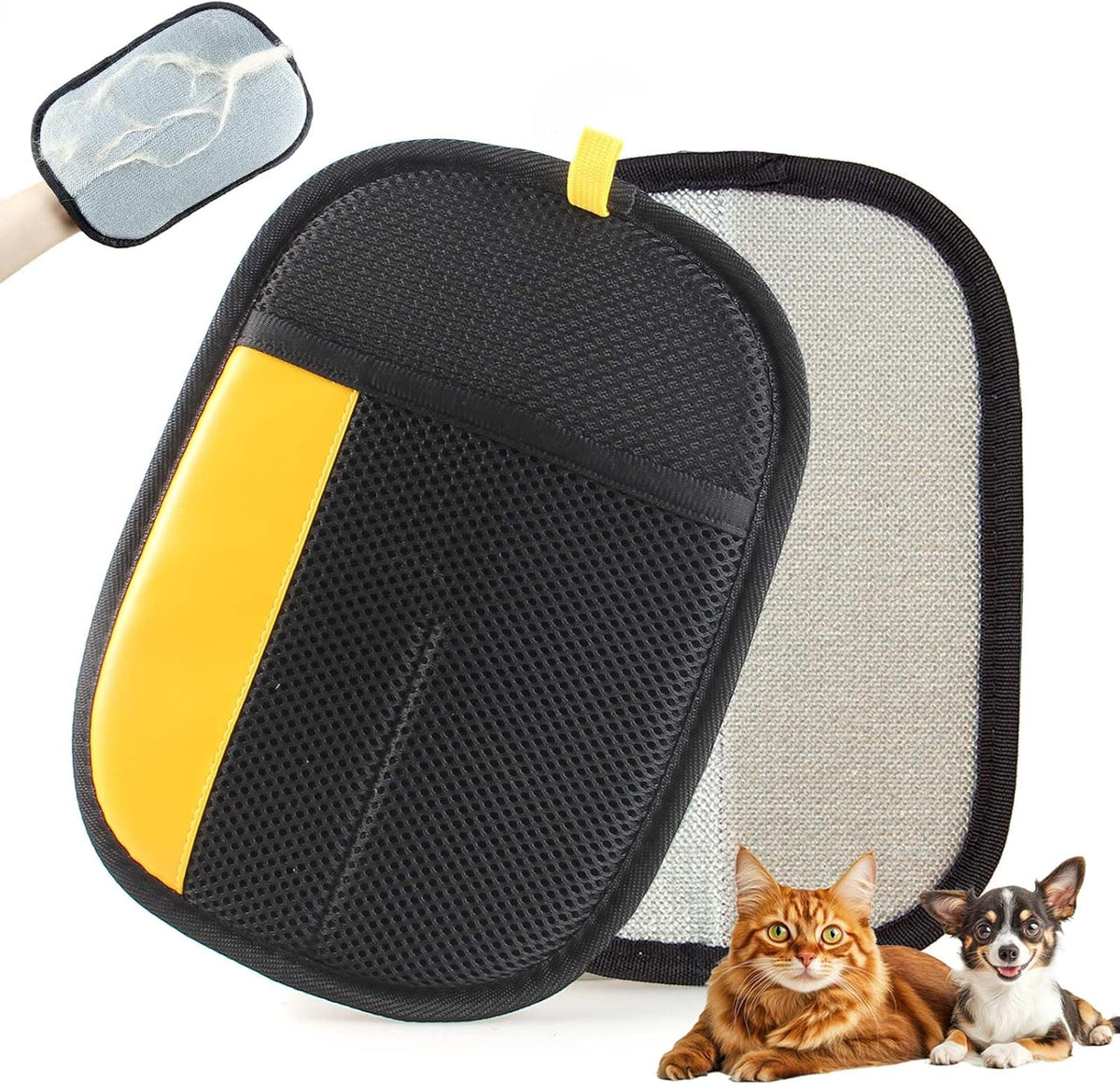 Pet Hair Removal Glove – Blackyellow