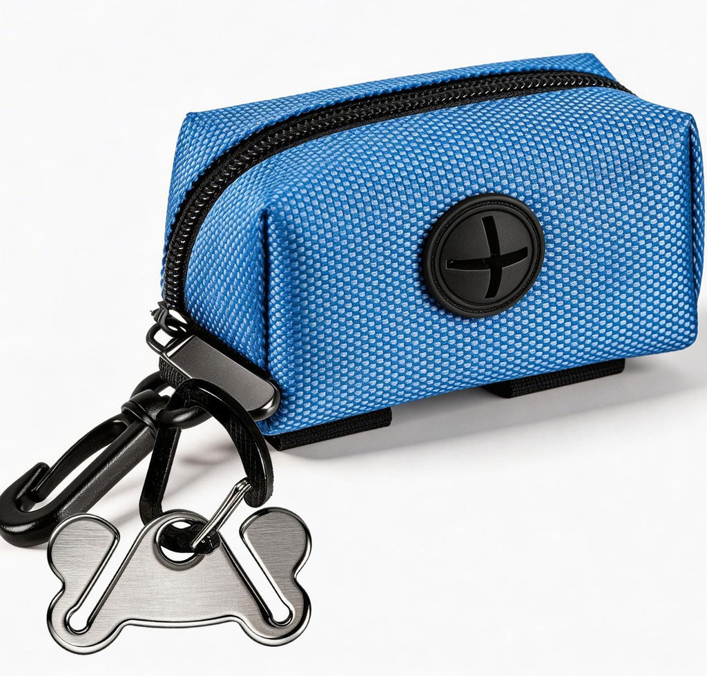 Poop Bag Holder for Leash – 1 Count (Pack Of 1) 1Pc Blue