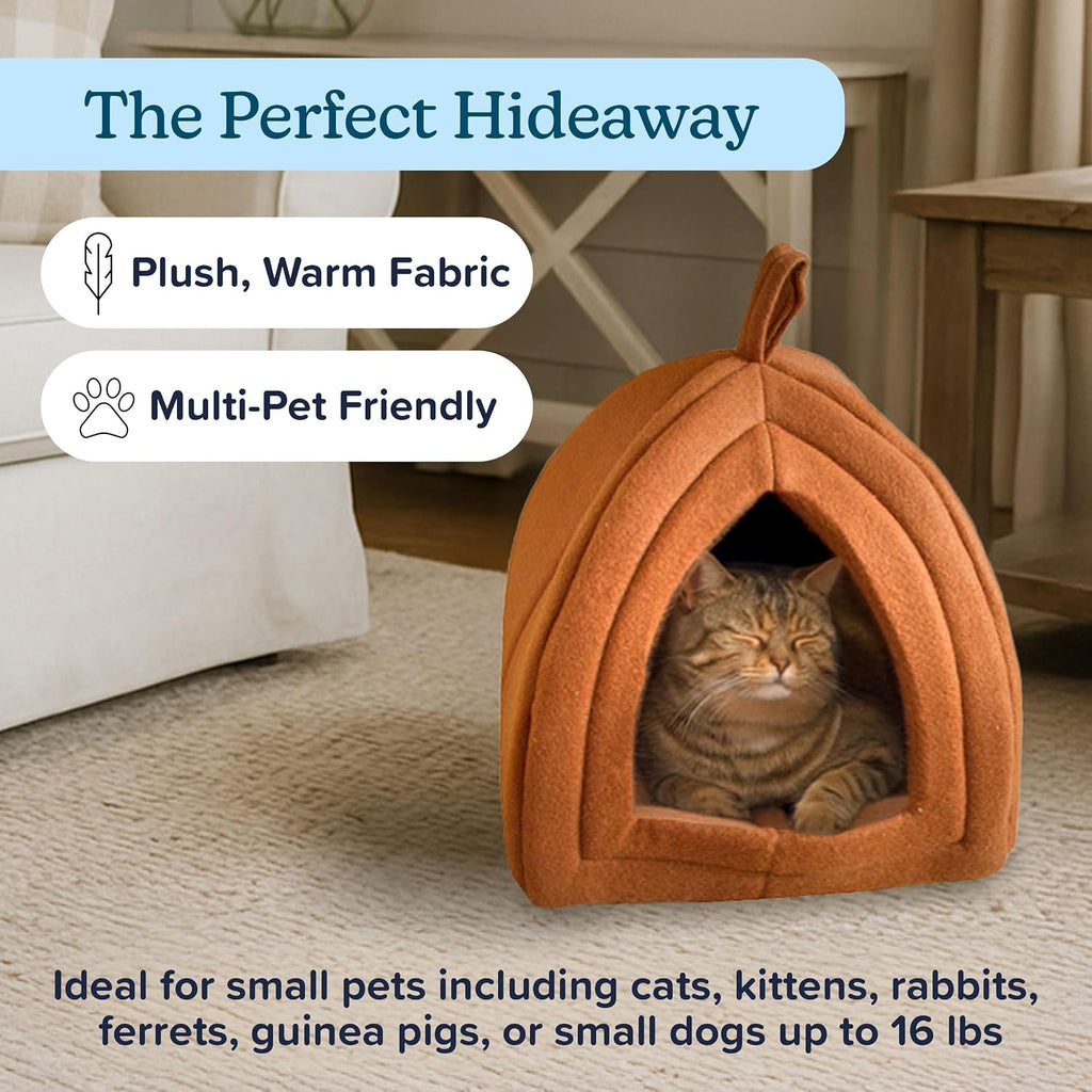 Covered Cat House – Brown 12 Inch