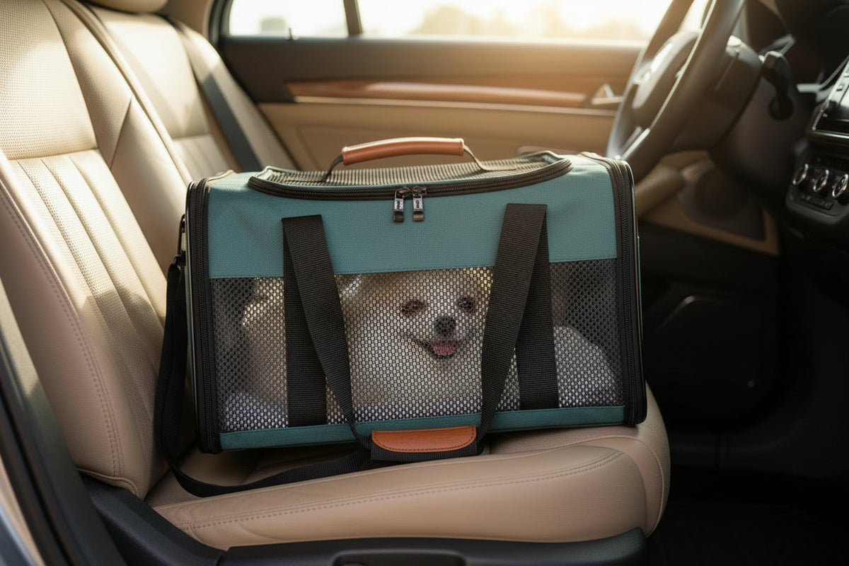 Airline Approved Pet Carrier – Foldable Soft-Sided Travel Bag for Cats & Dogs up to 15 lbs