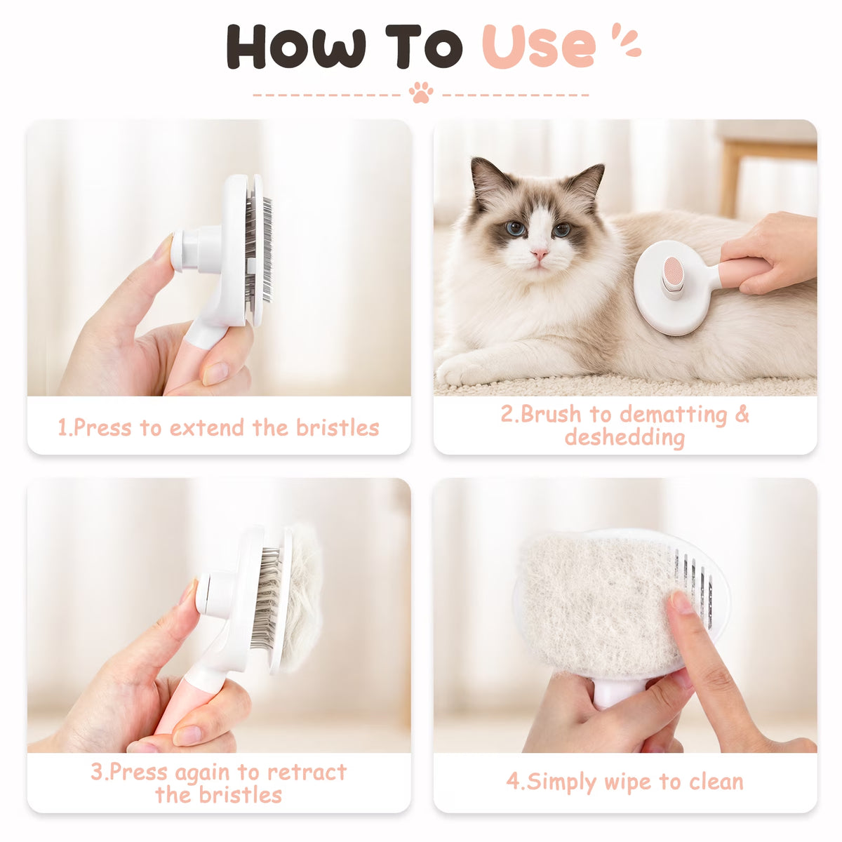 Self-Cleaning Slicker Brush – photo 5