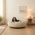 Large Donut Dog Bed – Calming Washable Round Cuddler with Bolster Rim, 30-Inch
