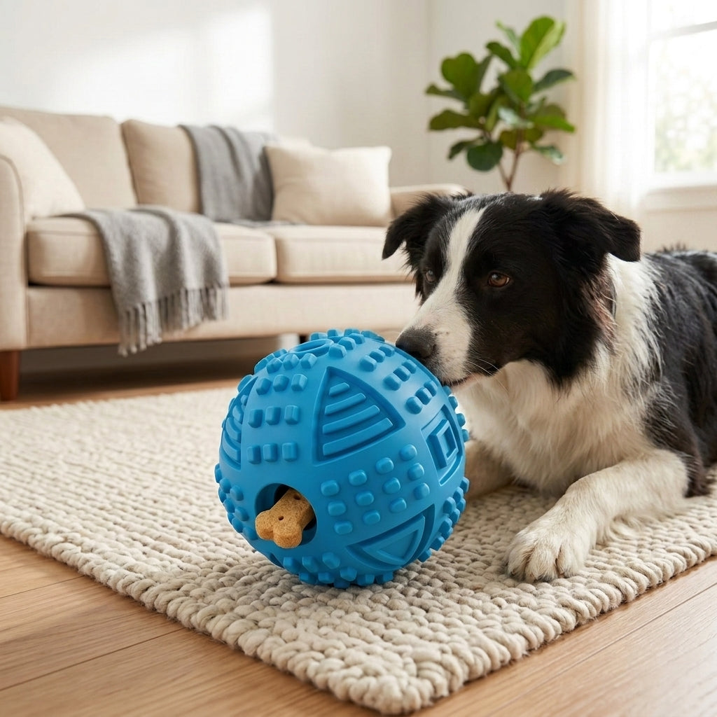Treat Ball for Dogs – Durable Treat Dispensing Chew Ball & Puzzle Toy for Aggressive Chewers