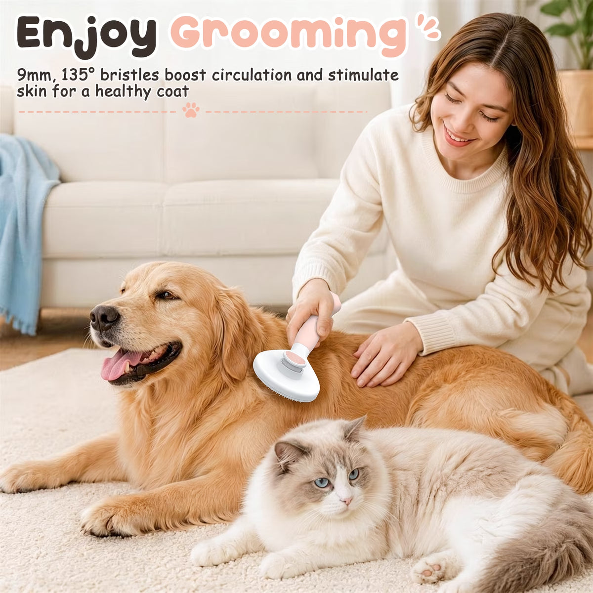 Self-Cleaning Slicker Brush – photo 2