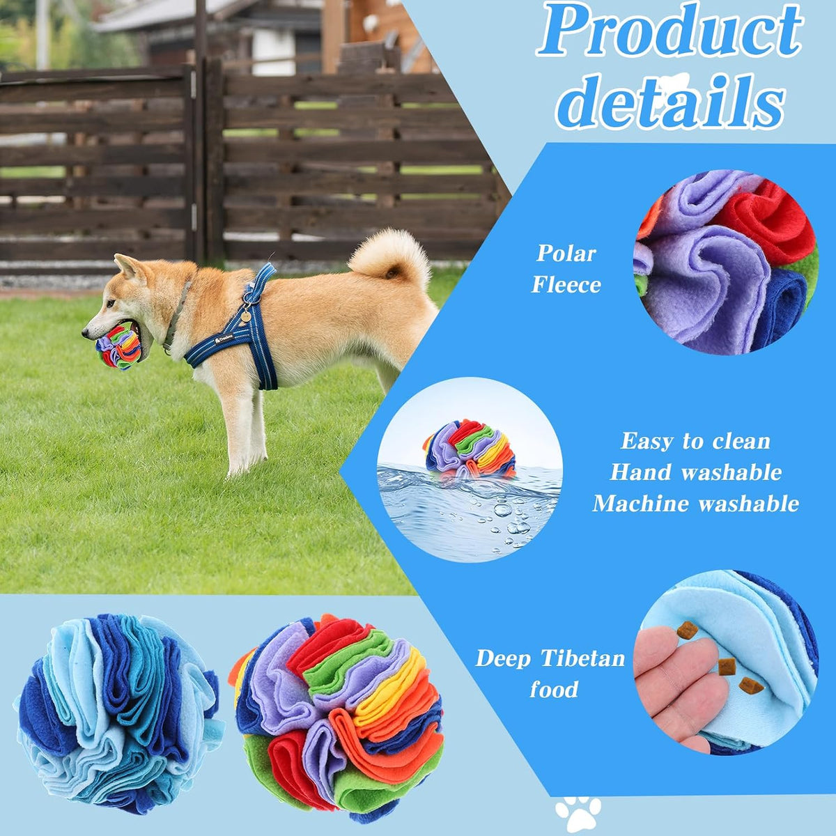 Snuffle Balls for Dogs & Cats (2-Pack) Interactive Treat Puzzle Toy – photo 4