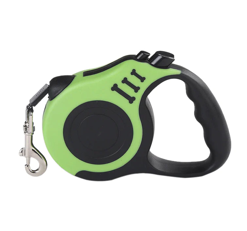 Retractable Dog Leash with Brake – Green