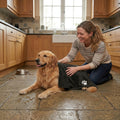 Embroidered Dog Towel – Microfiber, X-Large 41 x 23.5" (Black)