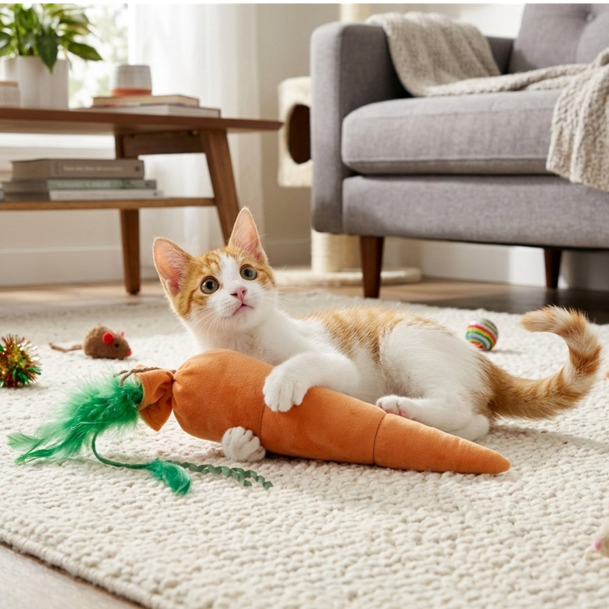 Catnip Carrot Cat Toy – Extra-Large Kicker