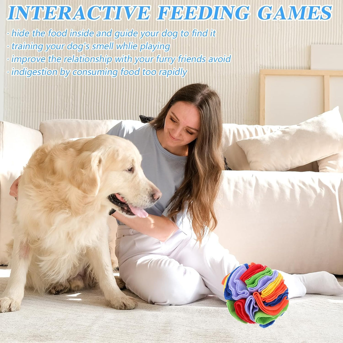 Snuffle Balls for Dogs & Cats (2-Pack) Interactive Treat Puzzle Toy – photo 8