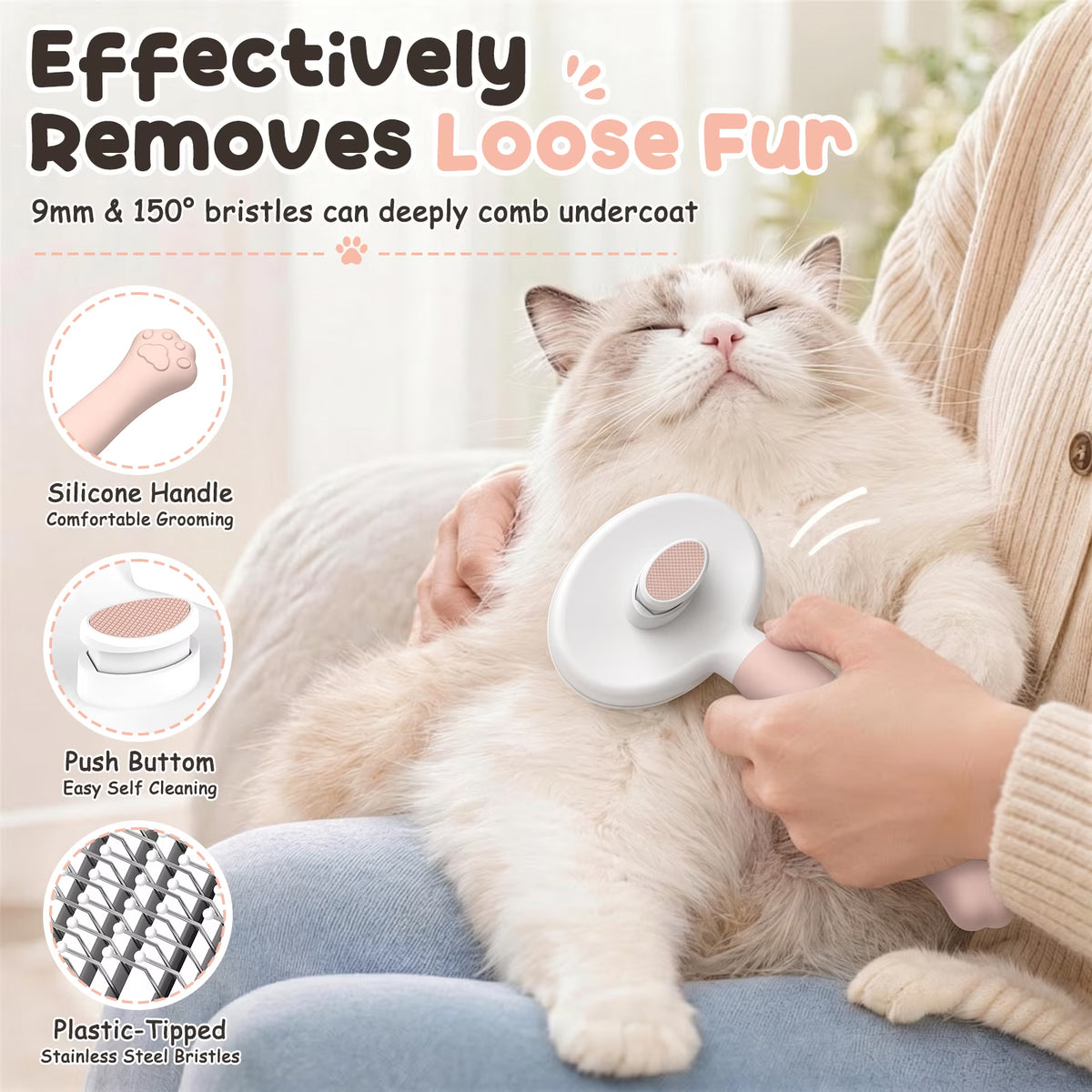 Self-Cleaning Slicker Brush – photo 4