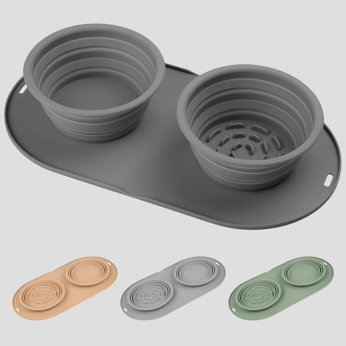 Collapsible Slow Feeder Bowl – Dark Grey