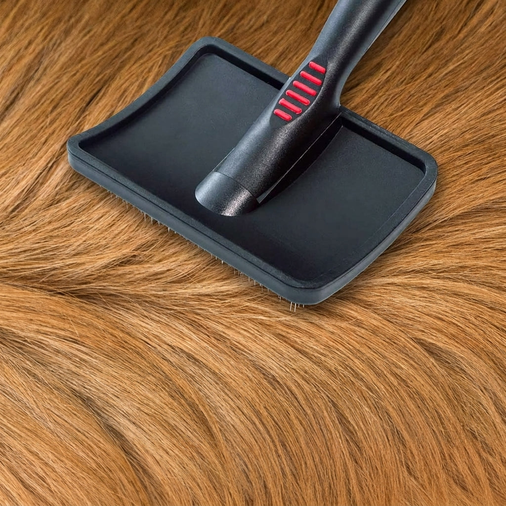Slicker Brush for Dogs – Curved Soft Pin De-Shedding Brush, Large