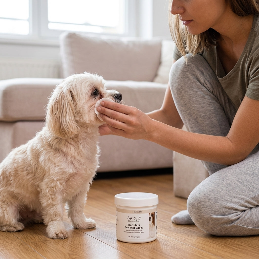 Tear Stain Remover for Dogs – Gentle Eye Cleaning Wipes for Dogs & Cats