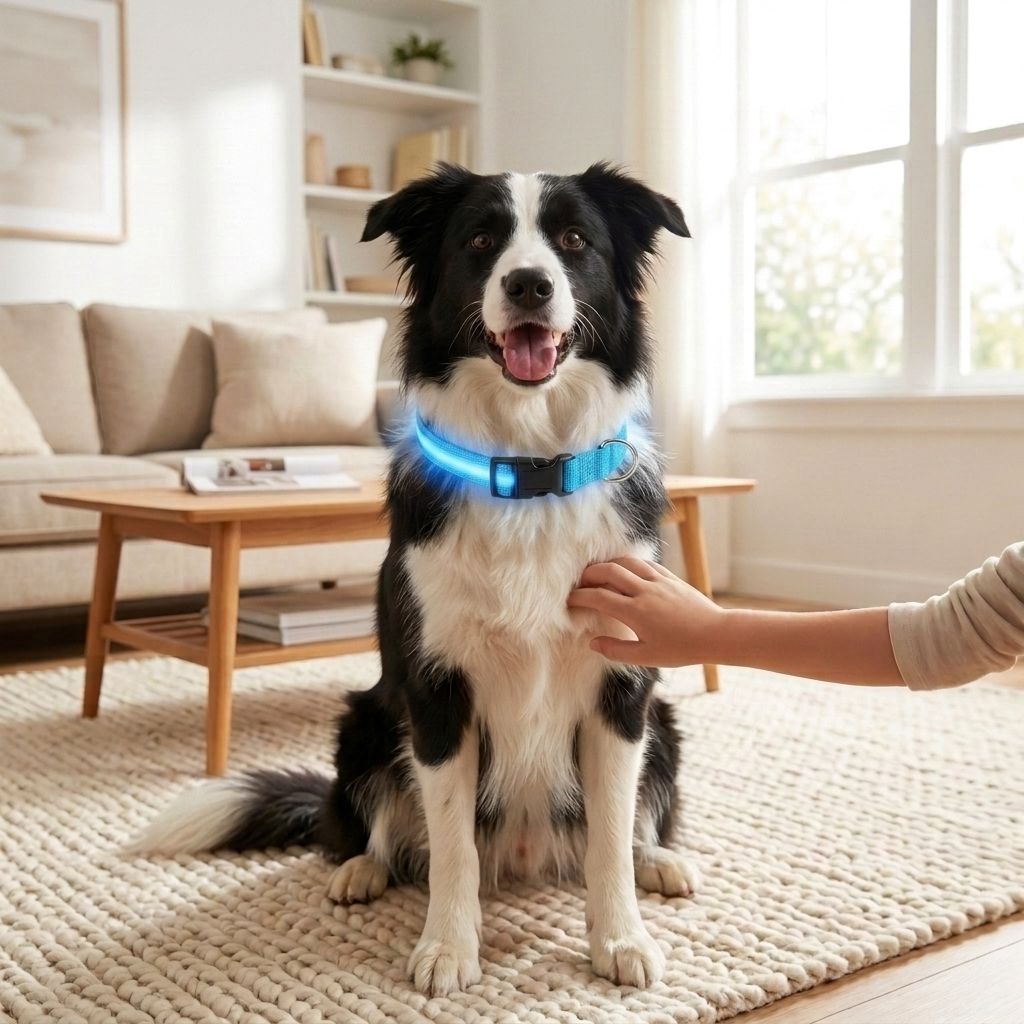 LED Light-Up Dog Collar – Xs, Blue