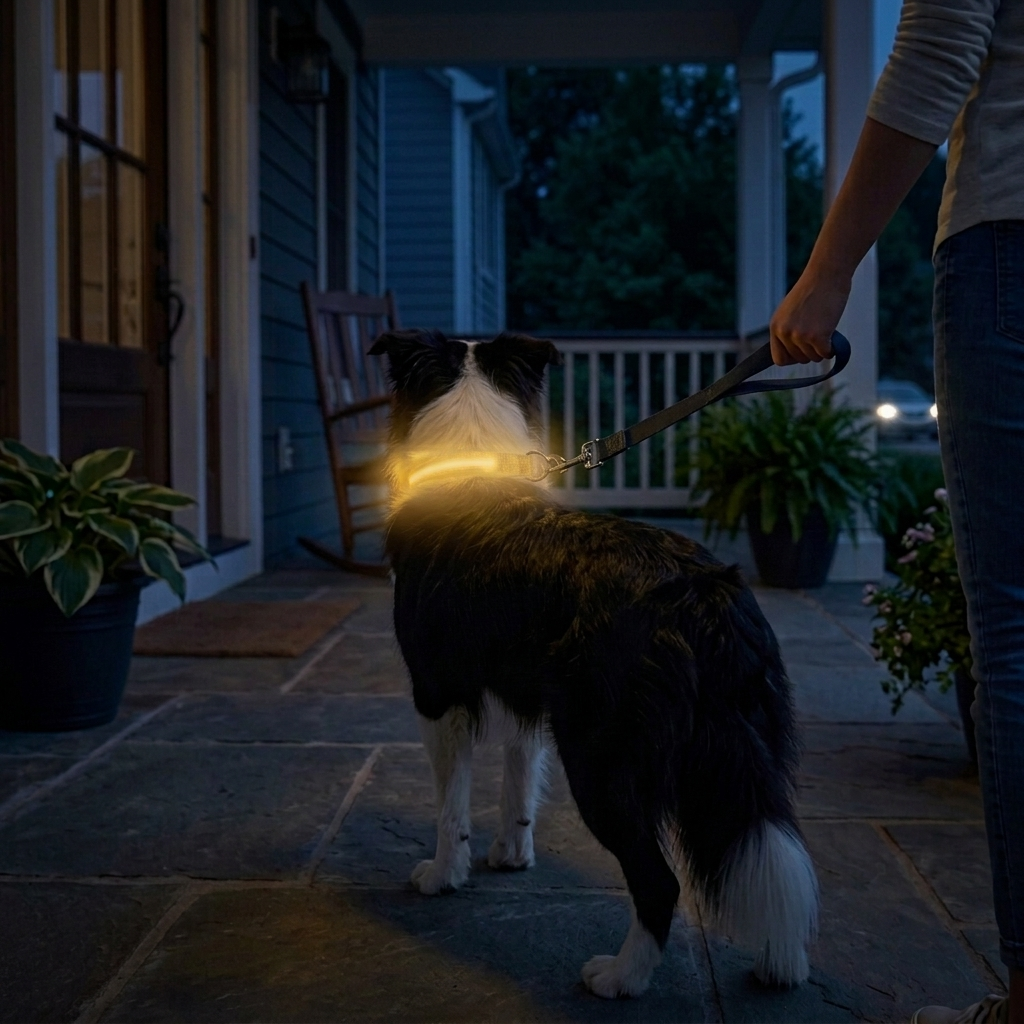 LED Light-Up Dog Collar – Xs, Yellow