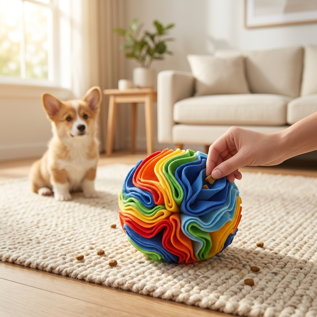 Snuffle Balls for Dogs & Cats (2-Pack) Interactive Treat Puzzle Toy, Slow Feeder